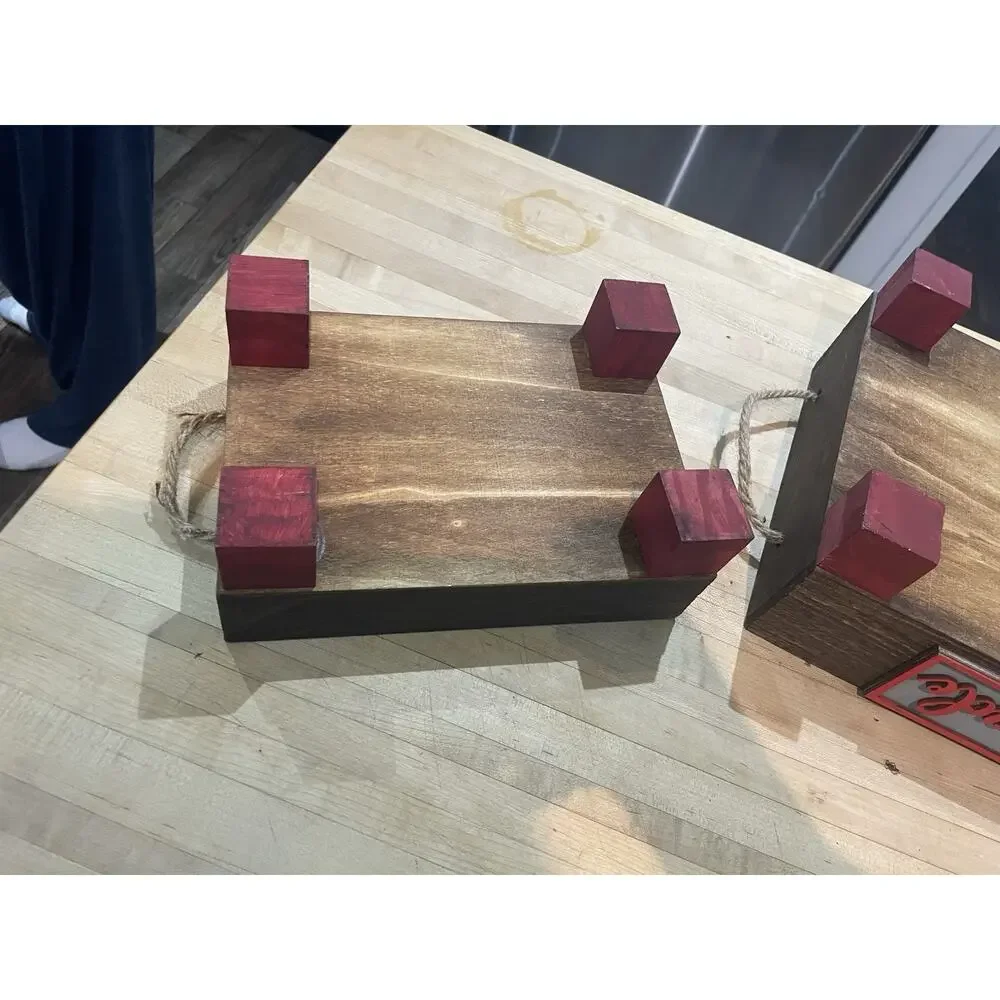 2 Rustic Wooden Crates Container Boxes Homemade Decor Storage Risers Display